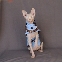 Custom hairless cat pet clothes plus velvet tide brand ins wind spring and autumn and winter plus velvet warm Sphinx special