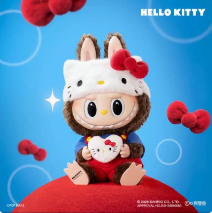 Popmart Labubu the Monsters×Hello Kitty Vinyl Plush Doll