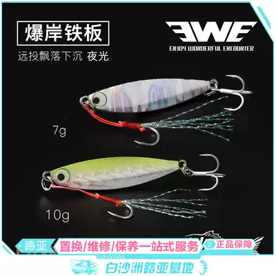 EWE beauty summer explosion shore iron plate Luya bait 2018 new product long cast natural sinking 3D reflective luminous shore throwing hard bait