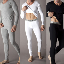 Mens autumn clothes and trousers set tight thin modal pure cotton sweater thermal underwear long sleeve base