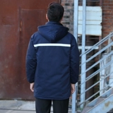 Зимний ветрозащитный удерживающий тепло пуховик для работы подходит для мужчин и женщин