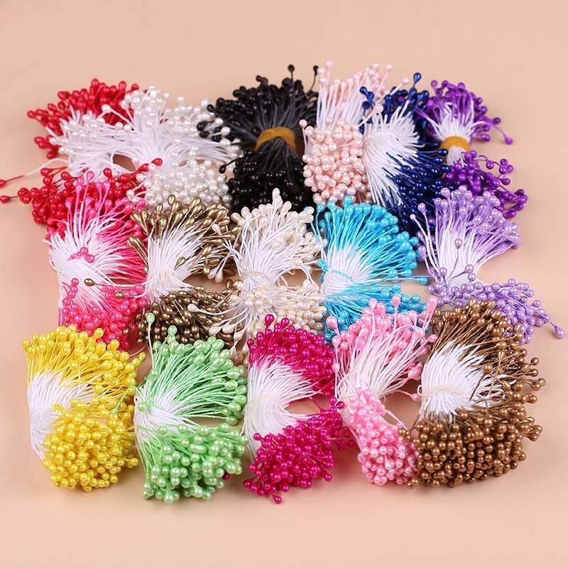 Handmade DIY flower material Flower heart Handmade flower accessories Stamens beads Bright light bud beads beads flower core