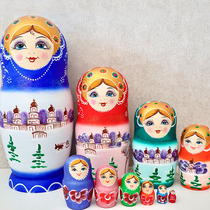 Russian doll 10 floors hand painted snow view Harbin tourism creative memorial to the gift of childrens puzzle toy