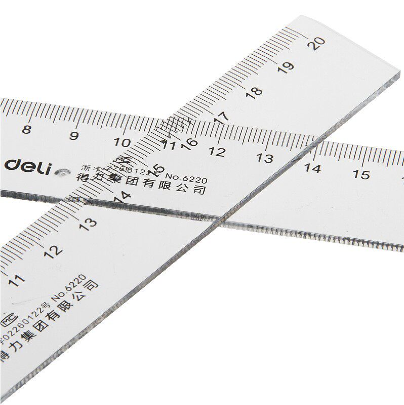 Powerful 6220 scale clear analysis transparent PS plastic ruler 20cm primary school student stationery drawing drawing tool ruler