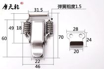 Lock Stainless Steel 304 Industrial Buckle Double Spring Big Buckle Kitchenware Box Buckle Spring Snap 0499