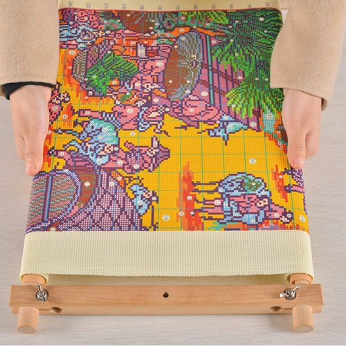 Cross Stitch 2023 Новая рама вышивки среднего размера инструмент с твердой деревянной вышивкой