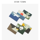 Оригинальный дизайнерский картхолдер, милая сумка через плечо, короткий бумажник, из натуральной кожи