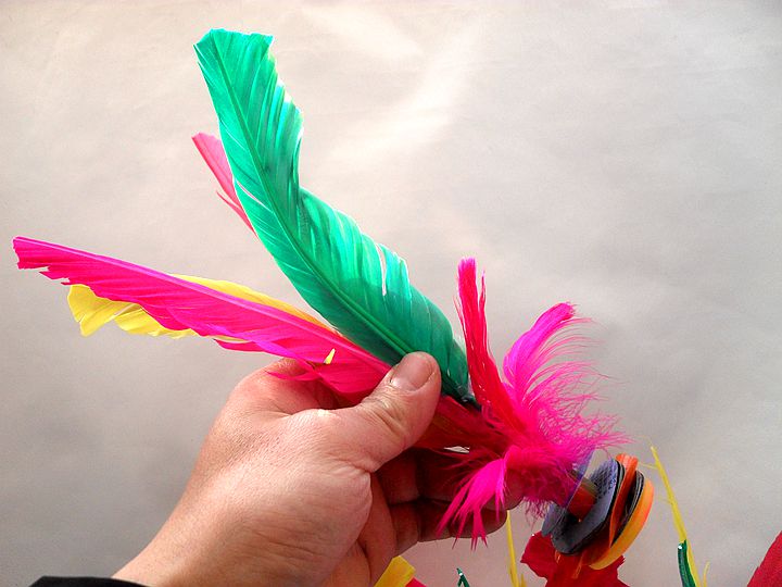 Feather khăn lau hoa lớn bọ cạp trẻ em thể thao giấy thể dục con bọ cạp lông ngỗng Jianzi sinh viên croquet đặc biệt - Các môn thể thao cầu lông / Diabolo / dân gian quả cầu đá lông gà