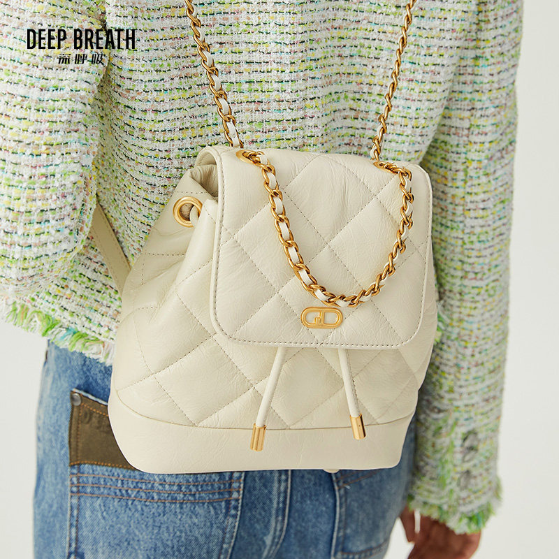Deep Breath Deep Breath Women's Bag High-Quality Texture Backpack Chain Backpack Ab10238