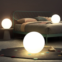 Floor lamp Bedroom living room simple floor-to-ceiling remote control lamp Net red ins wind light luxury round ball table lamp floor lamp