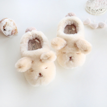  New winter thickened velvet velvet warm big-eared dog bag with cotton shoes Honest cute dog warm cotton slippers