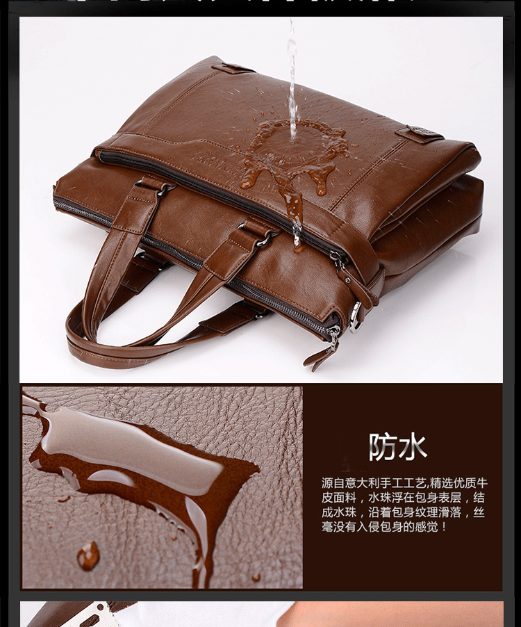 Kangaroo của Nam Giới Túi Kinh Doanh Vali Chữ Thập phần Da của Nam Giới Túi Vai Túi Messenger Top Layer Da Tote Túi Người Đàn Ông túi charles & keith