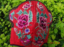 Pure hand embroidered Miao embroidery old embroidery National embroidery pine peach embroidery * HM series old embroidery hat 372