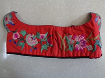 Pure hand embroidered seedlings embroidery pieces old embroidery National embroidery pine peach embroidery * flower embroidery pieces 27