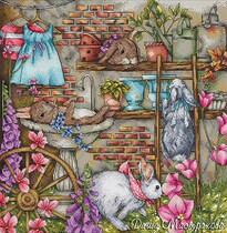 Cross stitch source file Rabbits Garden