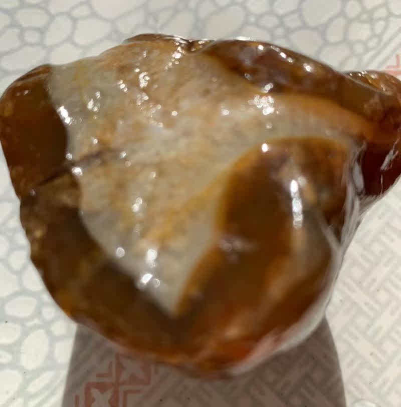 Quixi Heilongjiang Red Hanuo raw stone furniture ornamental stone shape stone 6*6*4 5cm 260 g