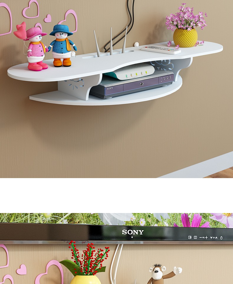 tivi samsung 32 inch TV set-top box frame punch miễn phí phòng khách TV tường trang trí phòng ngủ treo tường wall router - TV tivi samsung 55tu8500