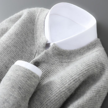 Wool casual style round neck winter thickened pullover Wool casual style round neck winter thickened pullover