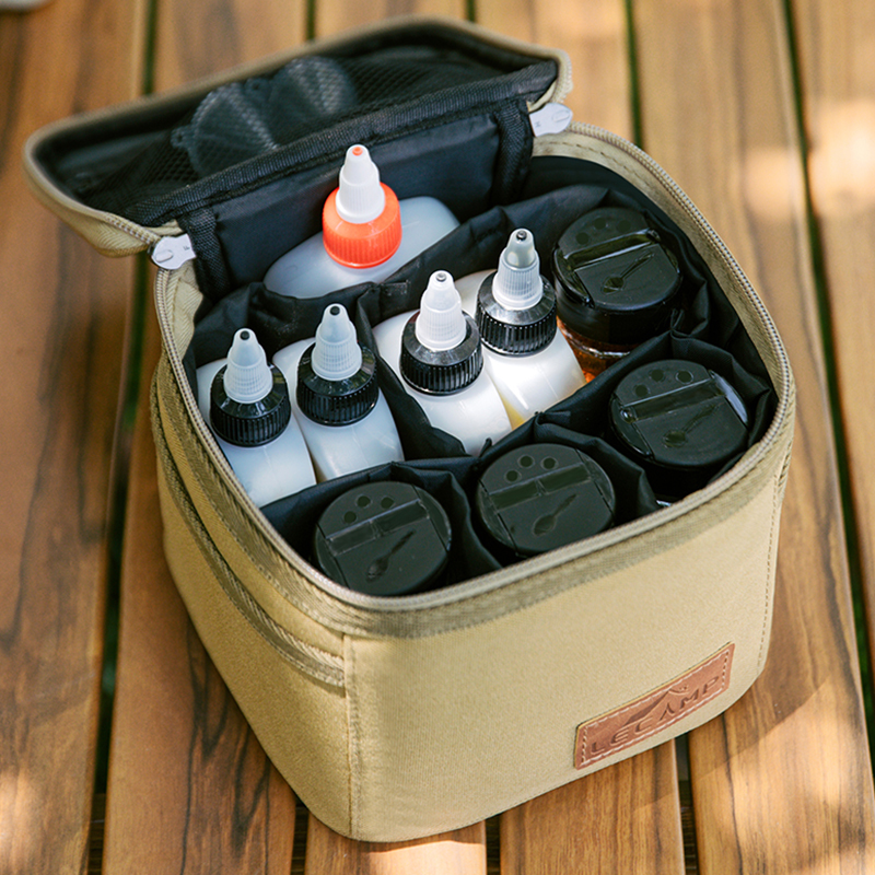 Outdoor Portable Seasoning Bottle Camping Picnic Seasoning Bottle Storage Bag Barbecue Seasoning Jar Combination Set Small Bottle