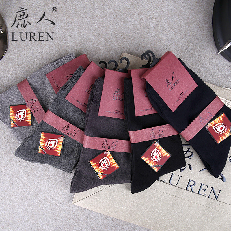 Deer Man Sox New Peuder's new Peuder velvet Male hygroscopic, breathable and warm in thick 8007