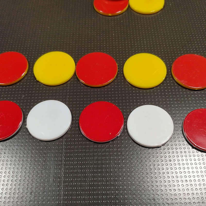 Red Yellowred White Bicolor Coin Count Plastic Small Round Piece Elementary School Teaching Aids Chip Tokens 25mm Learning coins