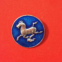  Shanghai China color horse round badge commemorative badge new physical photograph