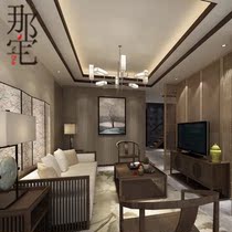 New Chinese solid wood sofa tea table Composition Zen Serie TV cabinet Modern minimalist cloth art sales offices Dining Hall Furniture