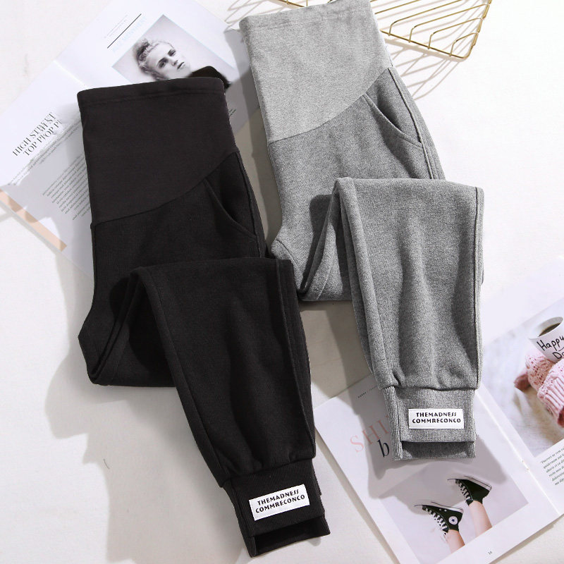 Pregnant Woman Pants Winter Outwear Inner Hitch Pants Winter Clothing Loose Fashion Style Pants Autumn Winter Style Plus Suede Sports Pants Tide Moms