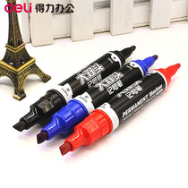 Del S555 big double head oily Marker Marker pen childrens painting Hook pen black marker pen thin head Blue