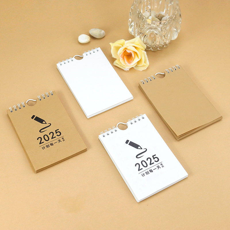 Small Wall Calendar Weekly Planner Simple Wall-Mounted Desk Calendar Portable Flip Blank DIY Small Coil Notebook Schedule Memo