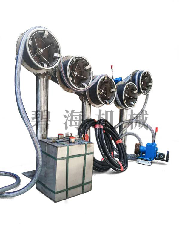 A full set of 304 stainless steel five-wheel hydraulic netting machine, netting machine, cage lifting machine