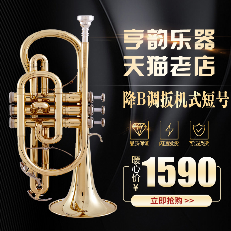 Henrhyming Musical Instrument Drop of B-tone Short Number of Trigger Short Number of Copper Tube Manufacturer Direct Lifetime Warranty