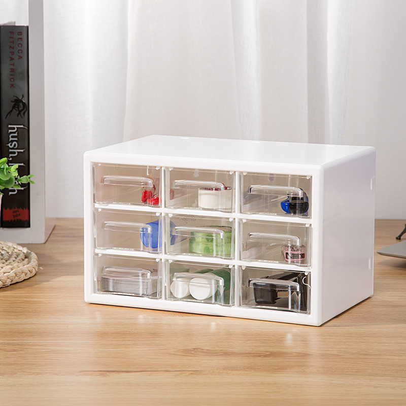 Office desktop containing box transparent with drawer finishing box acrylic sundries storage box makeup table containing cabinet