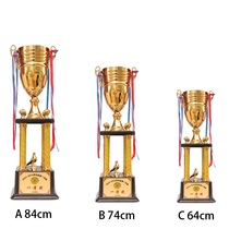 High-end metal grand prix cup Carrier pigeon racing pigeon High-end Grand Prix cup competition trophy Custom four-column trophy group