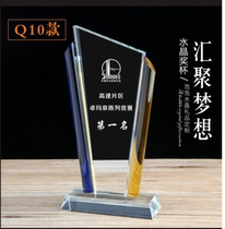 Crystal Trophy Custom Crystal Trophy Thumb Bevel Five-pointed Star Pickling Blade Custom Free Engraving