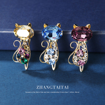 Rhinestone hairclip edge clip girl Korean Net red cute colorful cat hair clip clip headpiece clip fixed hair accessory