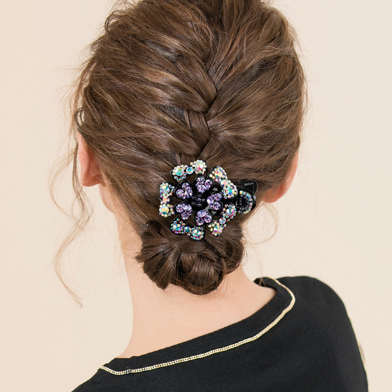 Hair Ornament Large Grip Clip Water Drill Grip Clip Adult Disc Hair Duckbilled Hairpin Temperament Hairclip Hair Clip Hair Clip Hair Clip Accessories Woman Clip Clip
