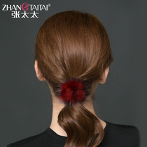 Red plush large intestine Hairband ins do not pull hair head rope simple temperament autumn and winter ponytail leather band female tie hair accessories