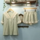 Bộ đồ ngủ nữ mùa hè phong cách hàn quốc ngọt ngào có thể mặc bên ngoài quần áo sinh hoạt cotton tinh khiết dễ thương kiểu công chúa kiểu mới tay ngắn nữ ở nhà - Giống cái