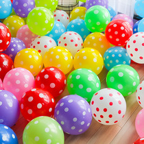 12 inch thick 28g candy polka dot decoration balloon wedding wedding room dress up party color print polka dot balloon