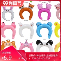 Childrens cartoon hair hoop rabbit ears Net red bear hair card birthday party micro-business push small gift balloon
