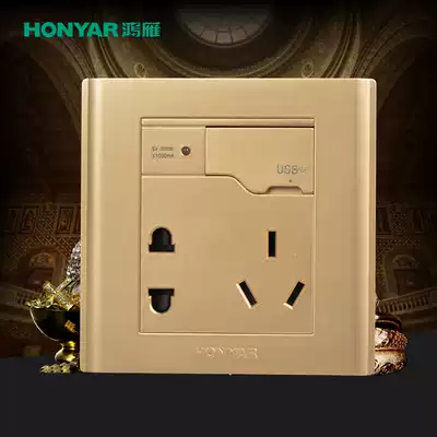 Hongyan N86 five-hole with USB power socket mobile phone charging socket panel socket with mobile phone charger
