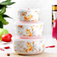 hộp đựng cơm cắm điện Xương sứ hộp cơm trưa lò vi sóng hộp ăn trưa hộp tươi bát sứ hộp cơm ba mảnh có nắp đậy - Hộp cơm điện sưởi ấm hộp cơm điện 3 tầng loại nào tốt