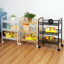 Kitchen slit storage shelf floor bathroom trolley mobile beauty cosmetics rack snack storage rack
