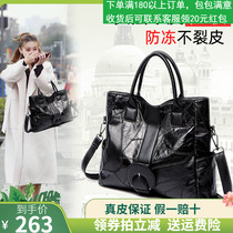 Sheepskin bag 2020 new leather womens bag soft leather large capacity handbag fashion wild one shoulder crossbody large bag