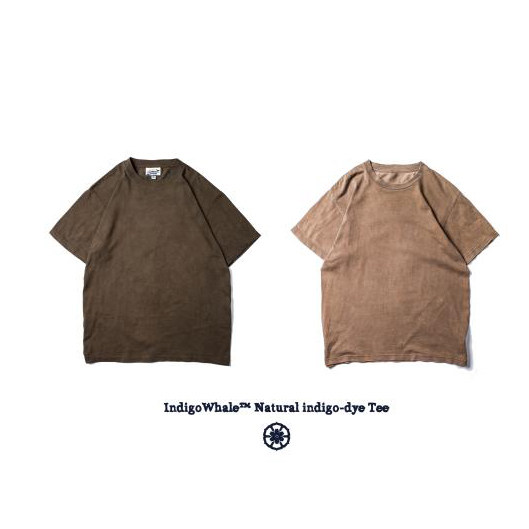 鲸蓝IndigoWhale 天然草木染咖啡色T恤黄栎树皮染Tee非柿染