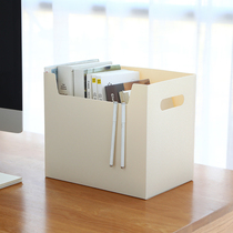 Large desktop storage box Plastic cardboard simple office finishing box Creative student book storage box Book basket