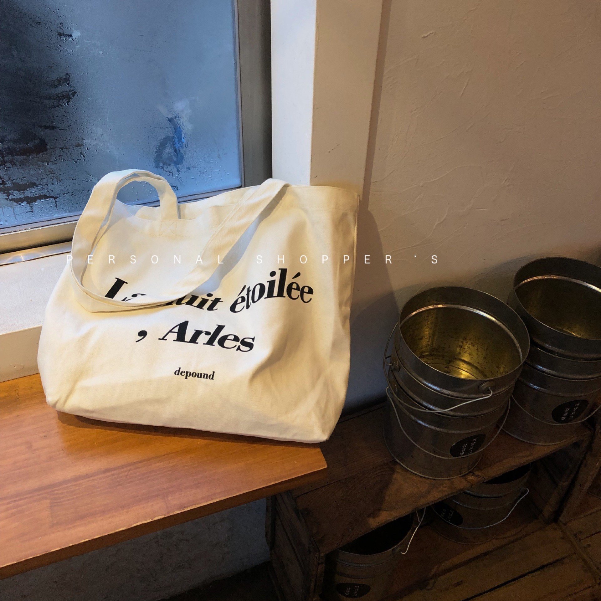 (No return no change) spot Korean niche bag d*p literary letter canvas bag hand tote shoulder