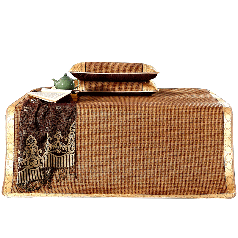 beijirong mat 1.8m bed rattan mat 3-piece set folding 1.5m single student dormitory mat 1.2