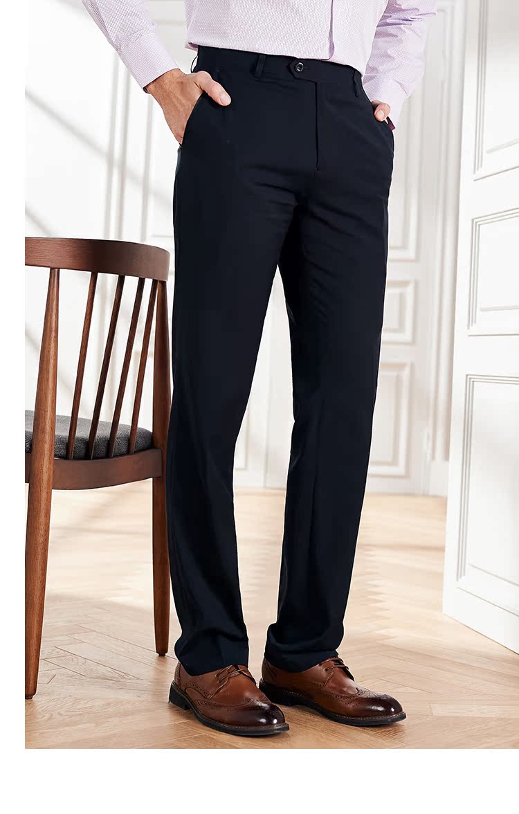 GFirs Shanshan Men 2018 Thu mới Quần Hàn Quốc Nam Solid Color Slim Business Casual Suit Quần quần âu nam trung niên